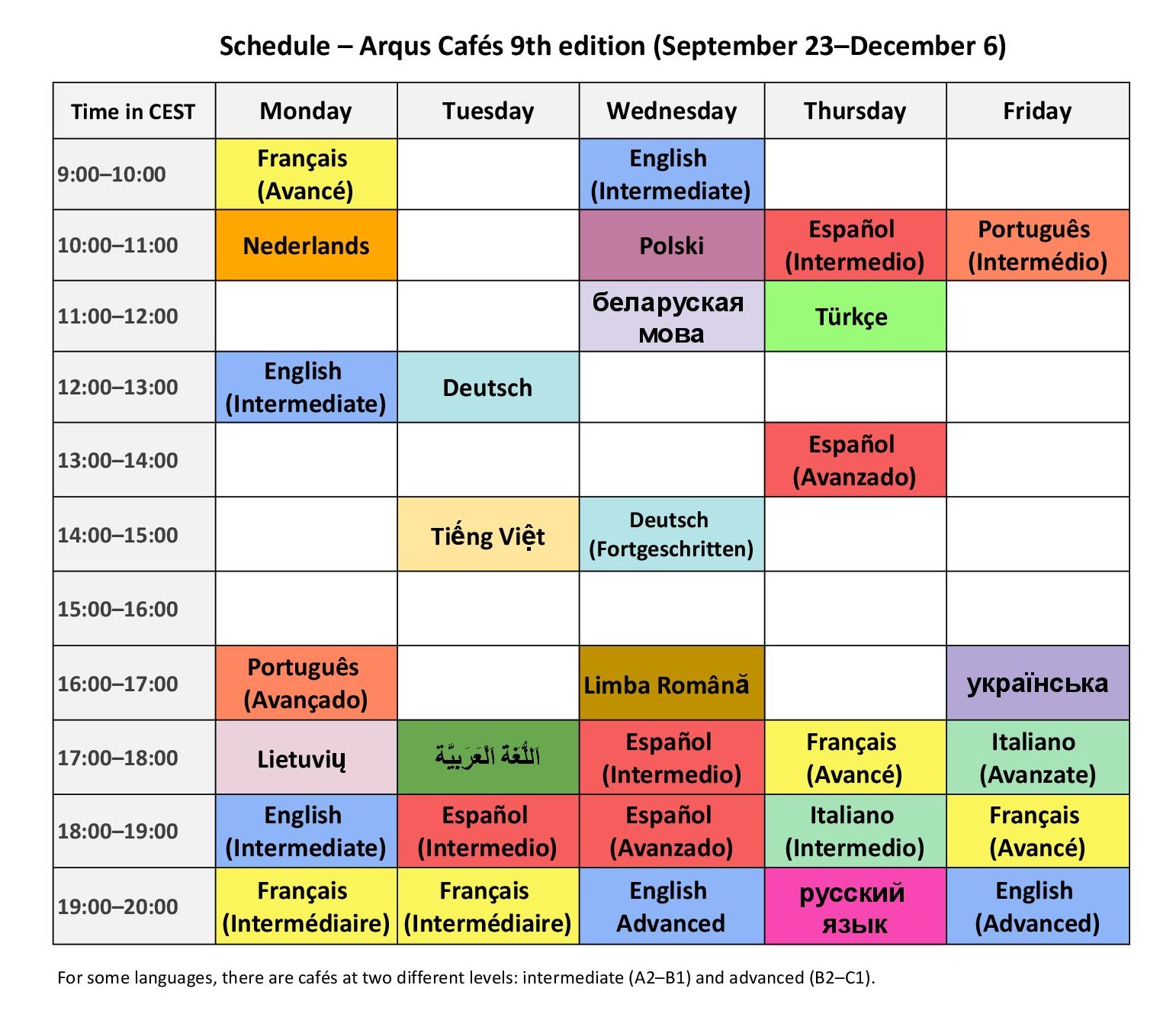 programma arqus cafè 2024