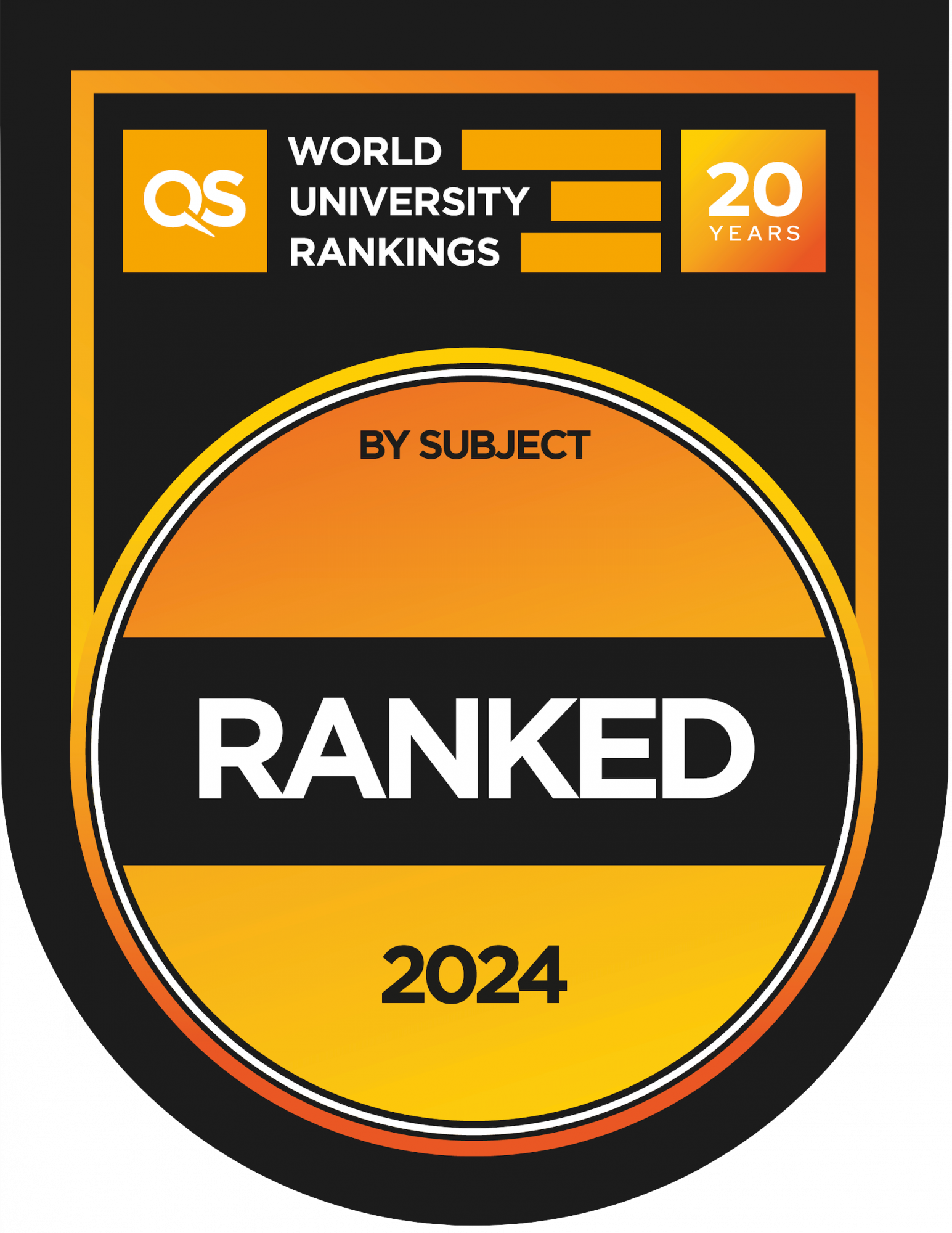 Badge QS Ranking by subject 2024