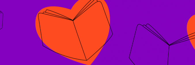 disegno di un cuore sovrapposto a un libro