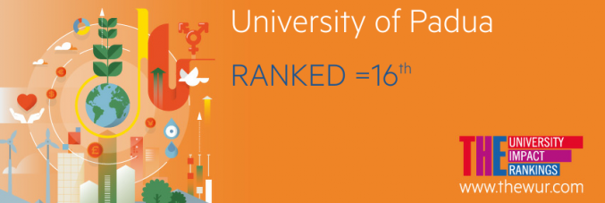 The University of Padova is ranked 16 in the overall 2019 THE University Impact Rankings