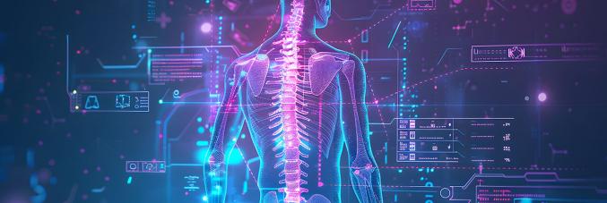 human skeleton in digital version