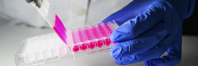 ricercatore con provette