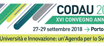 CODAU 2018 - XVI Convegno annuale - Università e innovazione: un’agenda per lo sviluppo Porto Cervo, 27-29 settembre 2018