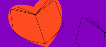 disegno di un cuore sovrapposto a un libro