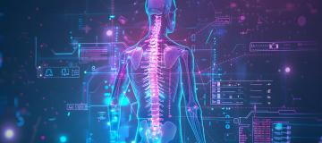 human skeleton in digital version