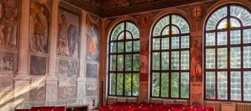 stained-glass windows