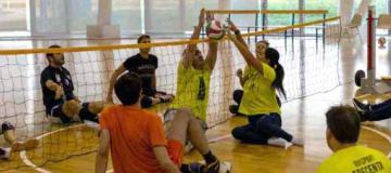 sitting volley